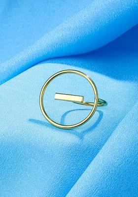 Gold Gold Plated Adjustable Finger Ring