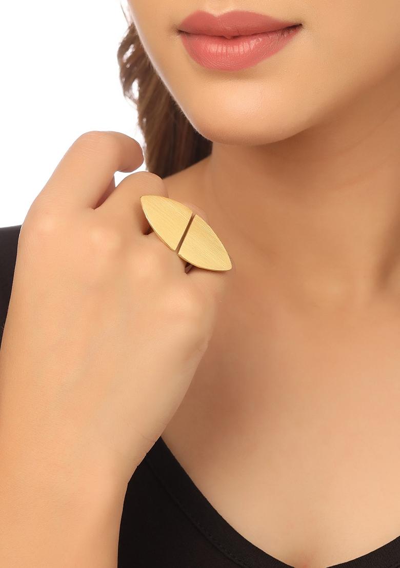 Gold Western Gold Plated Adjustable Finger Ring