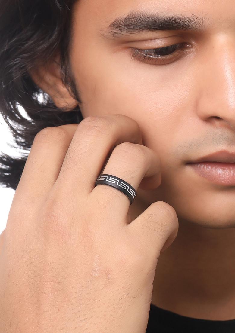 Silver Metal Ring For Men