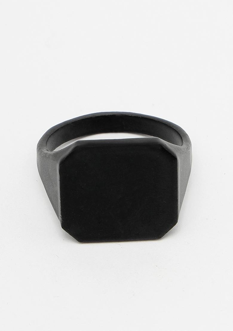 Black Metal Ring For Men