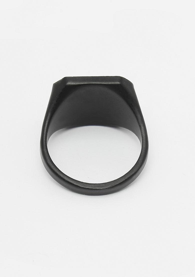 Black Metal Ring For Men