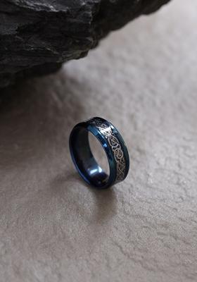 Silver Rhodium Plated Finger Ring For Men