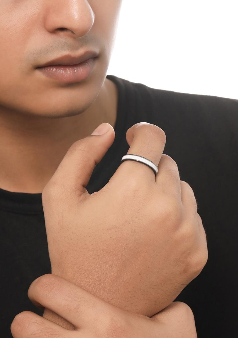 Silver Metal Ring For Men