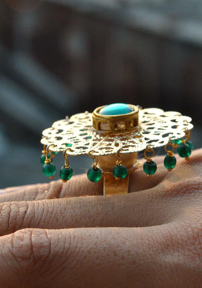 Green Merry Go Round Mixed Alloy Ring