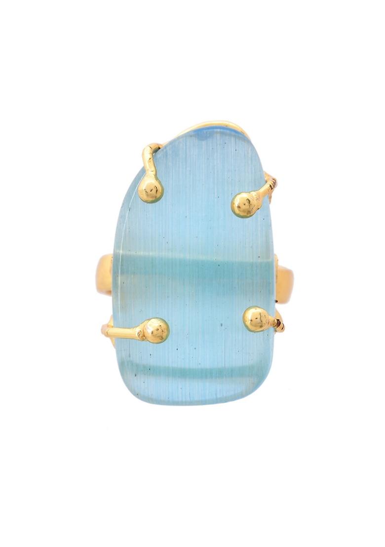 Light Blue Light Blue Stone Studded Ring