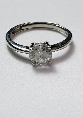 Silver Heart Shape Adjustable 925 Sterling Silver Ring