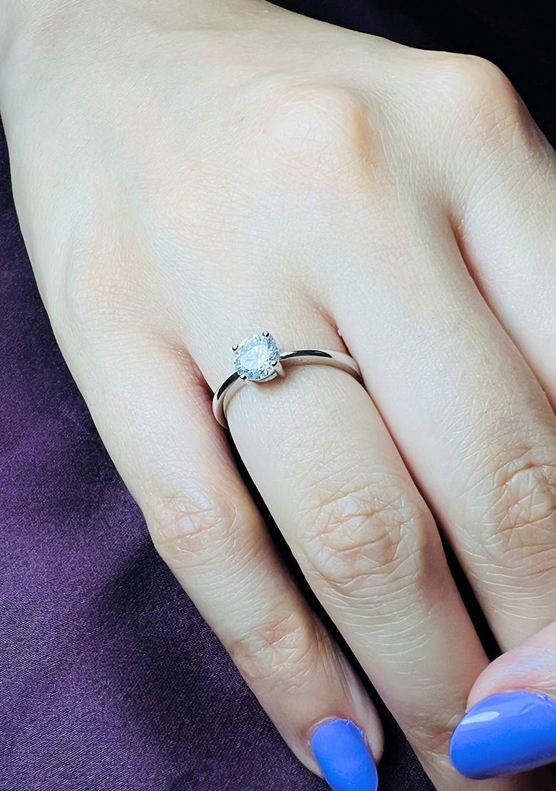 Silver Heart Shape Adjustable 925 Sterling Silver Ring