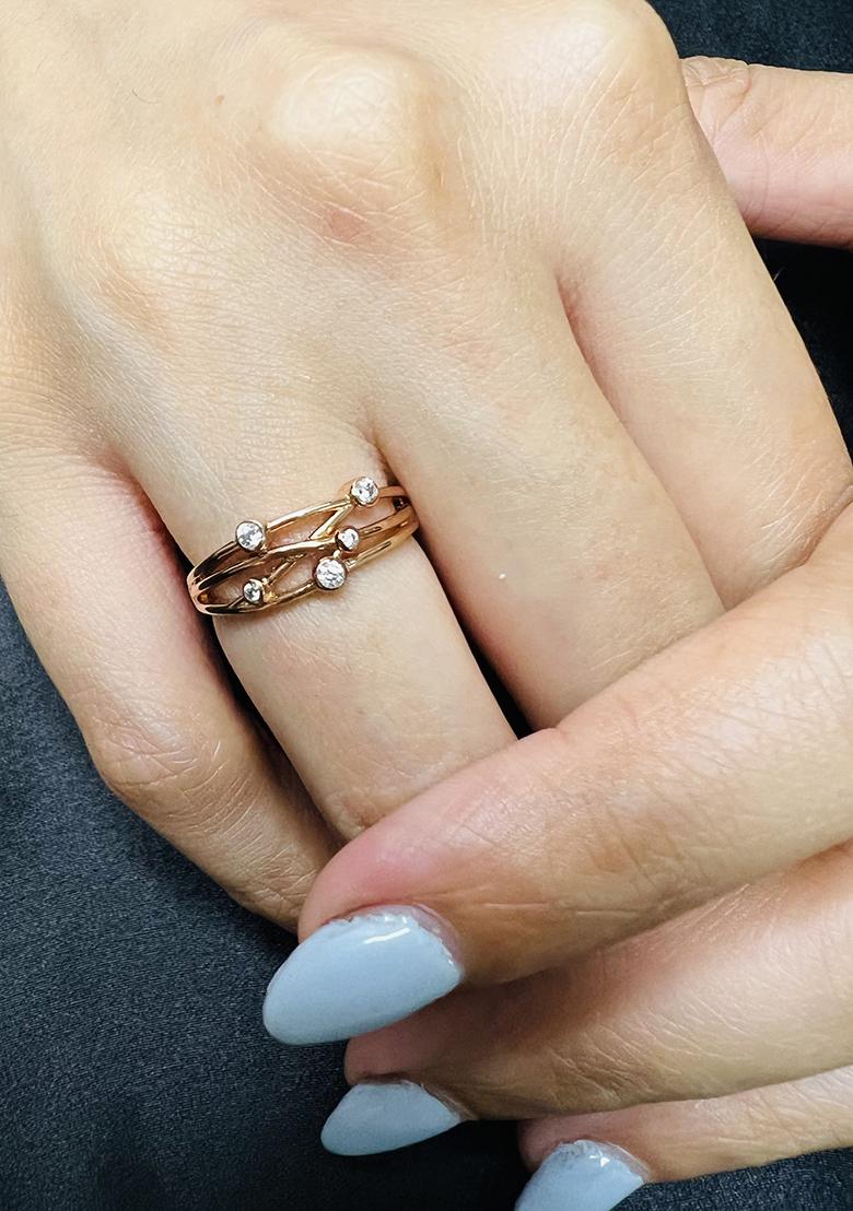 Rose Gold Rose Gold Adjustable 925 Sterling Silver Ring