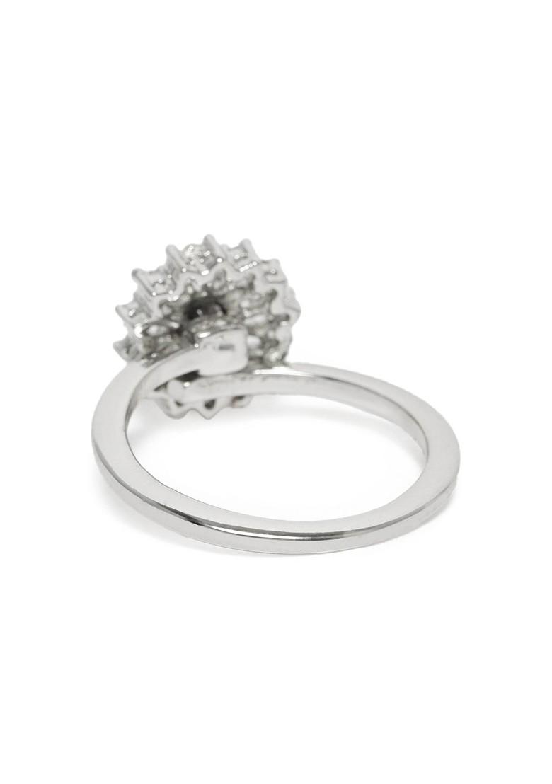 Silver Studded Rhodium Plated Ring