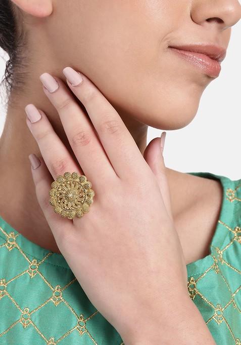 Gold Solid Gold Plated Ring