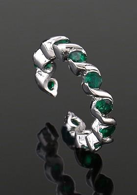 Silver Studded Rhodium Plated Ring