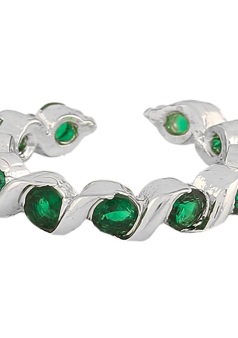 Silver Studded Rhodium Plated Ring