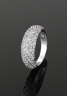 Silver Studded Rhodium Plated Ring