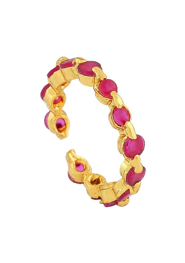 Gold Studded Gold Plated Ring