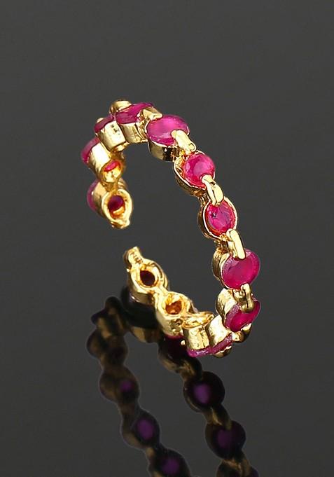 Gold Studded Gold Plated Ring