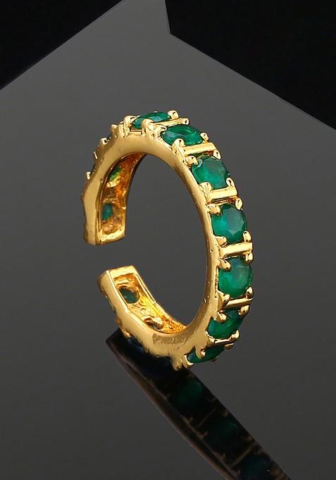 Gold Studded Gold Plated Ring