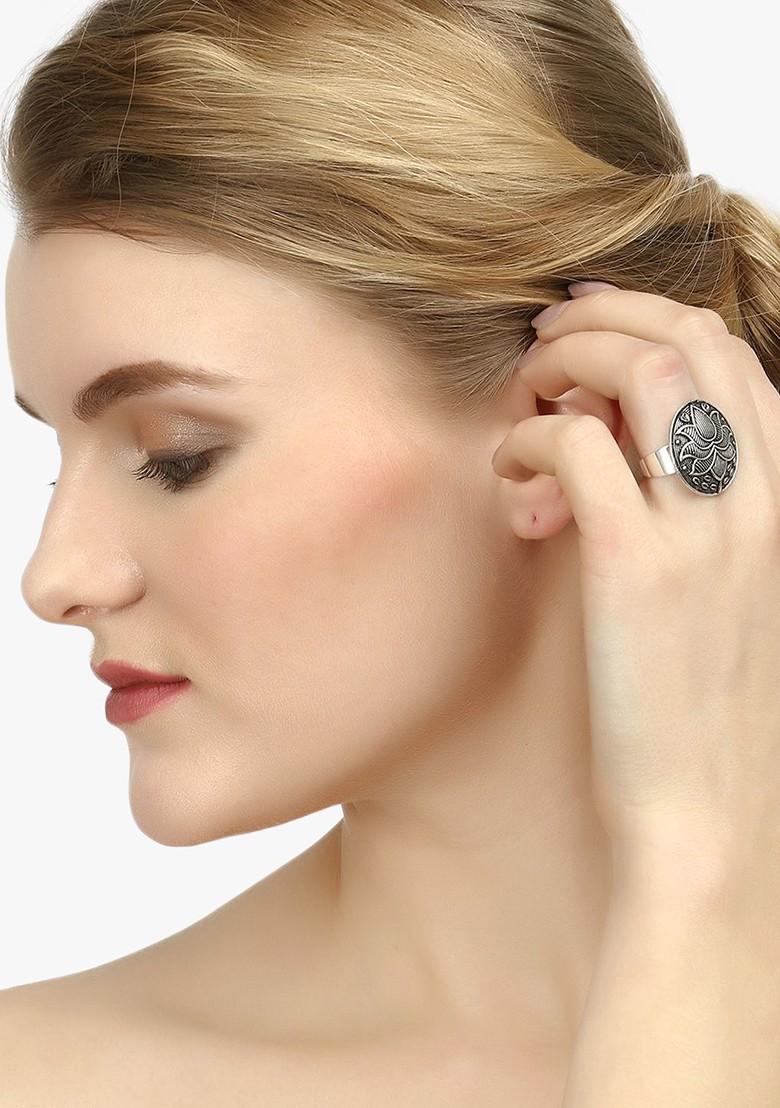 Silver Plain Silver Plated  Ring