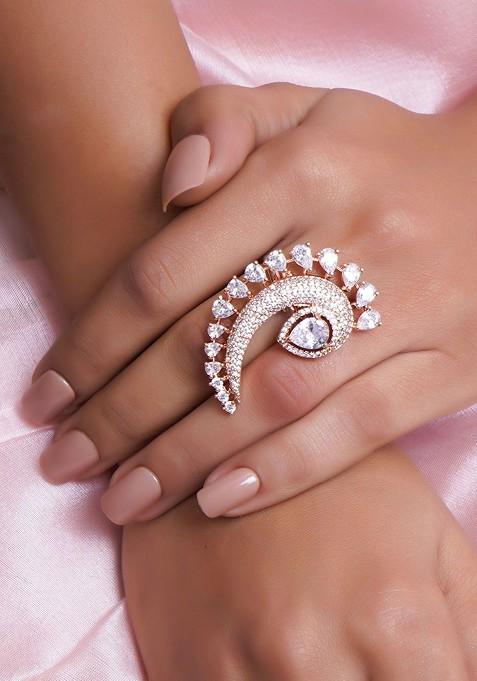 Rose Gold Plain Gold Plated Ring