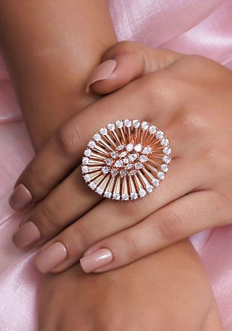 Rose Gold Plain Gold Plated Ring