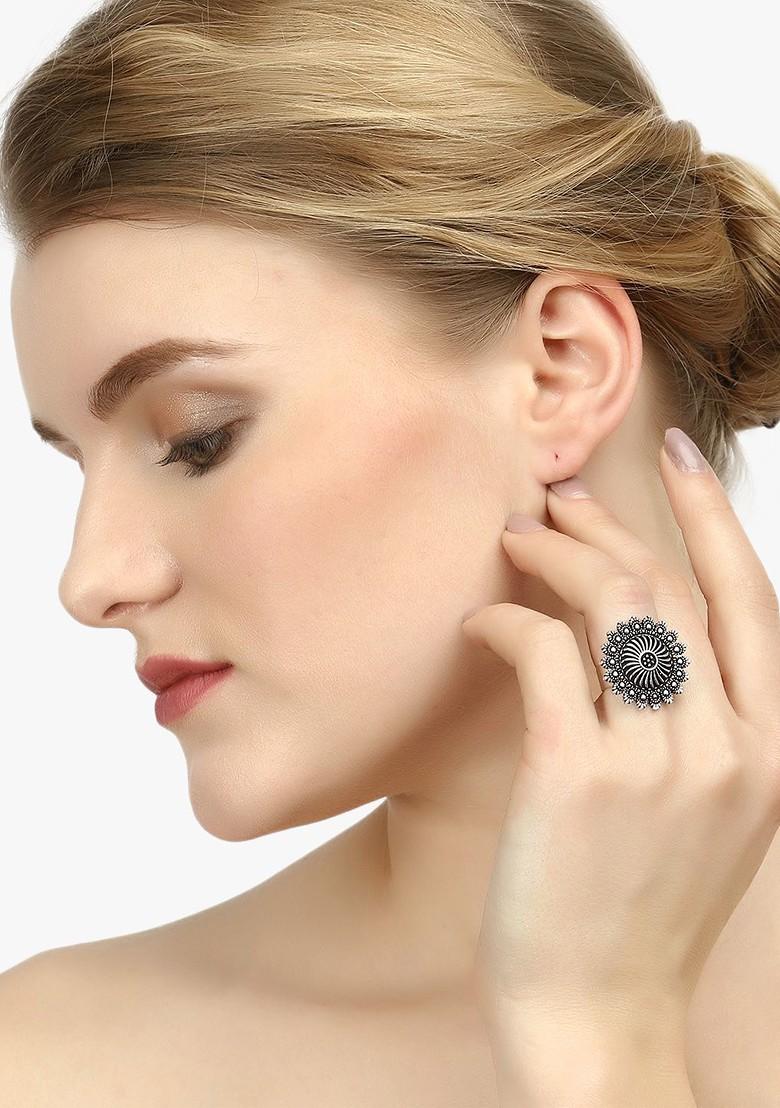 Silver Plain Silver Plated  Ring