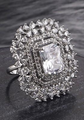 Silver Plain Rhodium Plated Ring