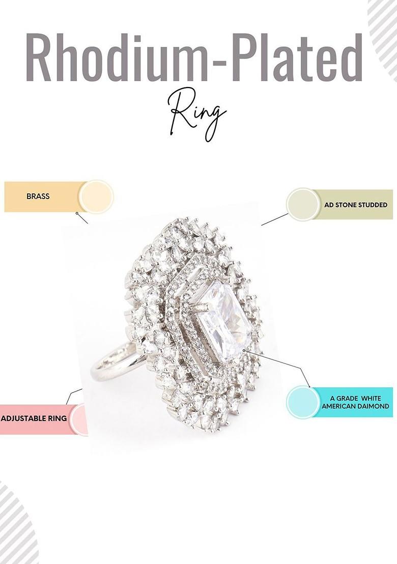 Silver Plain Rhodium Plated Ring