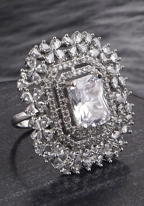 Silver Plain Rhodium Plated Ring