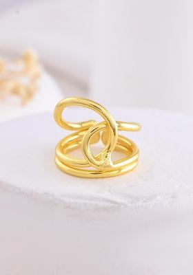 Gold Plated Designer Anti Tarnish Finger Ring