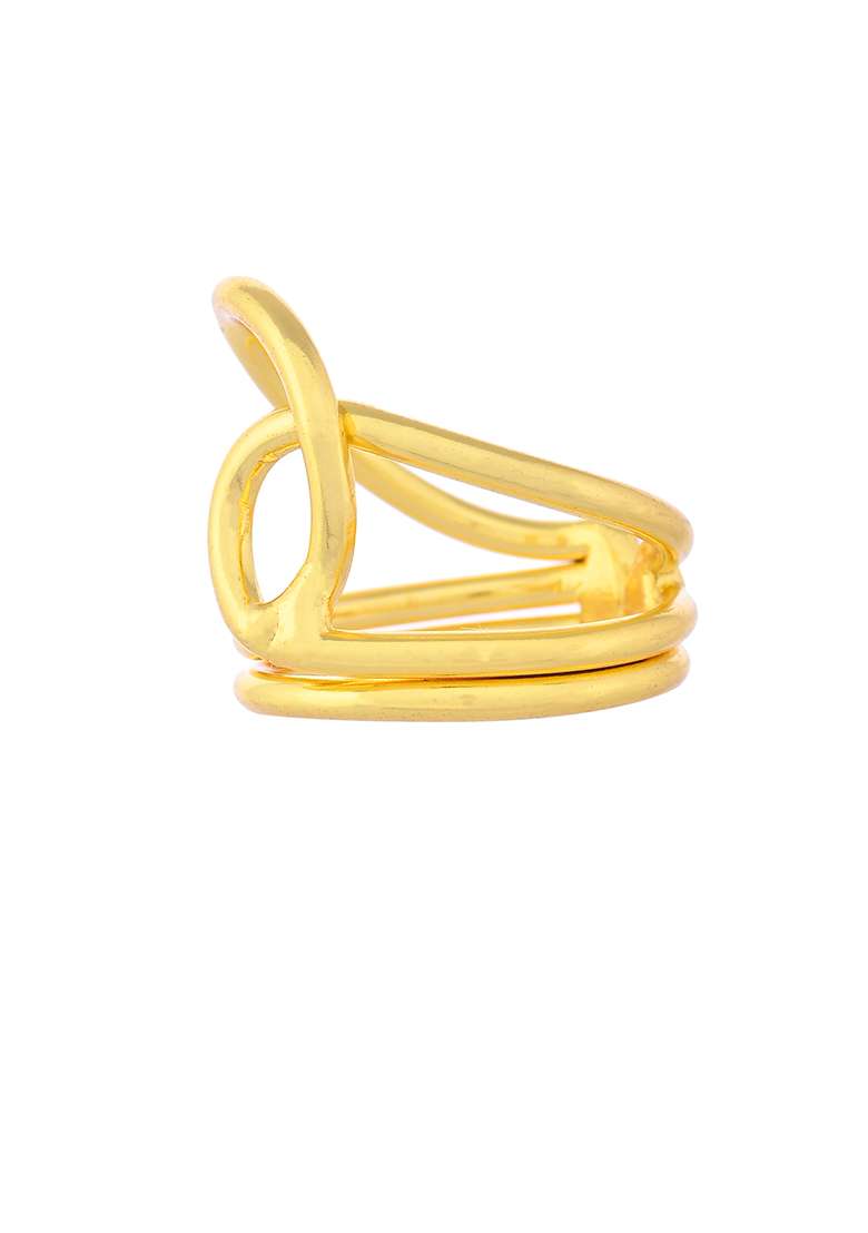 Gold Plated Designer Anti Tarnish Finger Ring - Indya