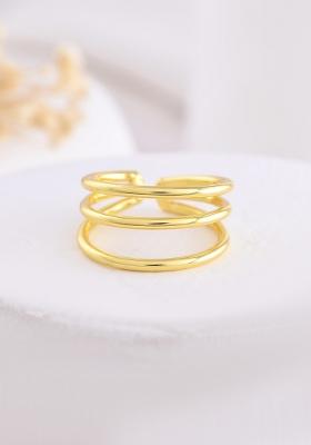 Gold Plated Antitarnish Muti Layer Finger Ring