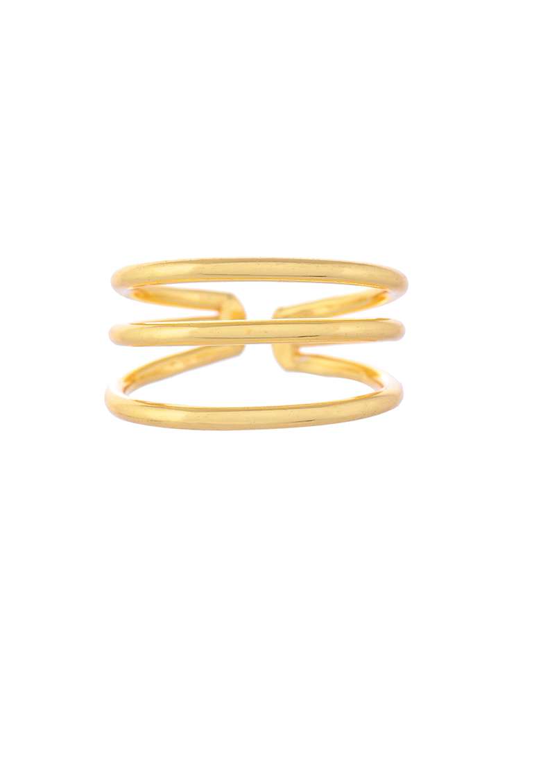 Gold Plated Antitarnish Muti Layer Finger Ring - Indya