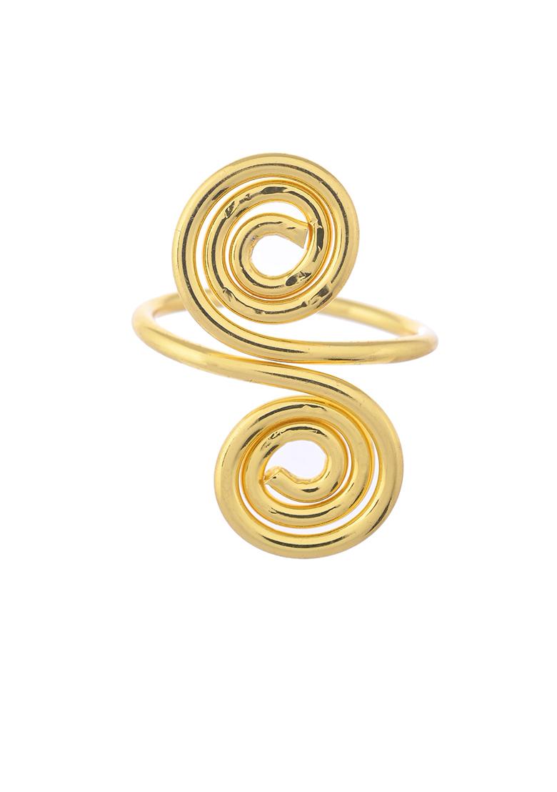 Gold Plated Circular Designed Anti Tarnish Finger Ring