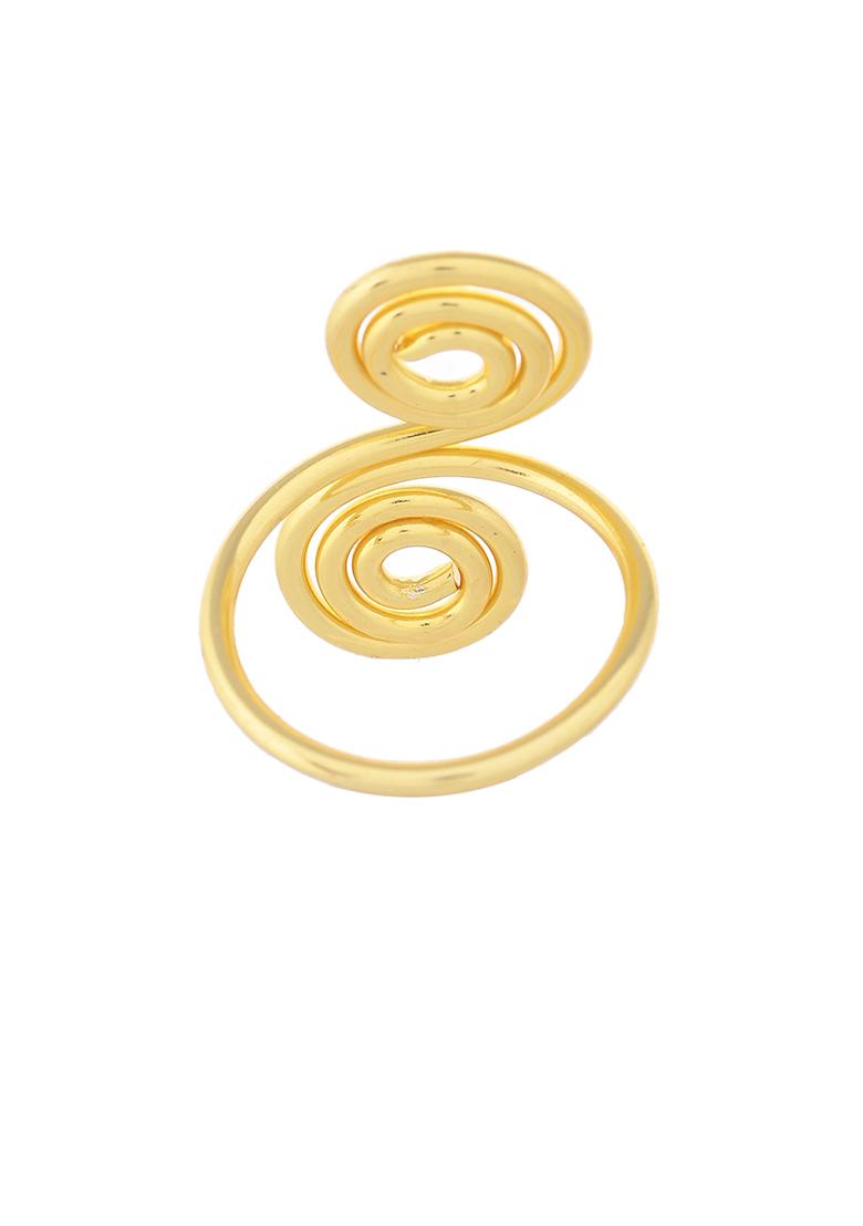 Gold Plated Circular Designed Anti Tarnish Finger Ring