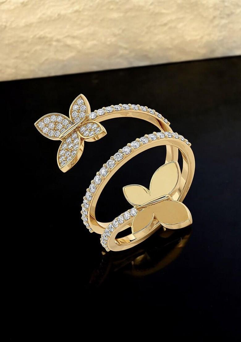 Gold Studded Gold Plated Rings