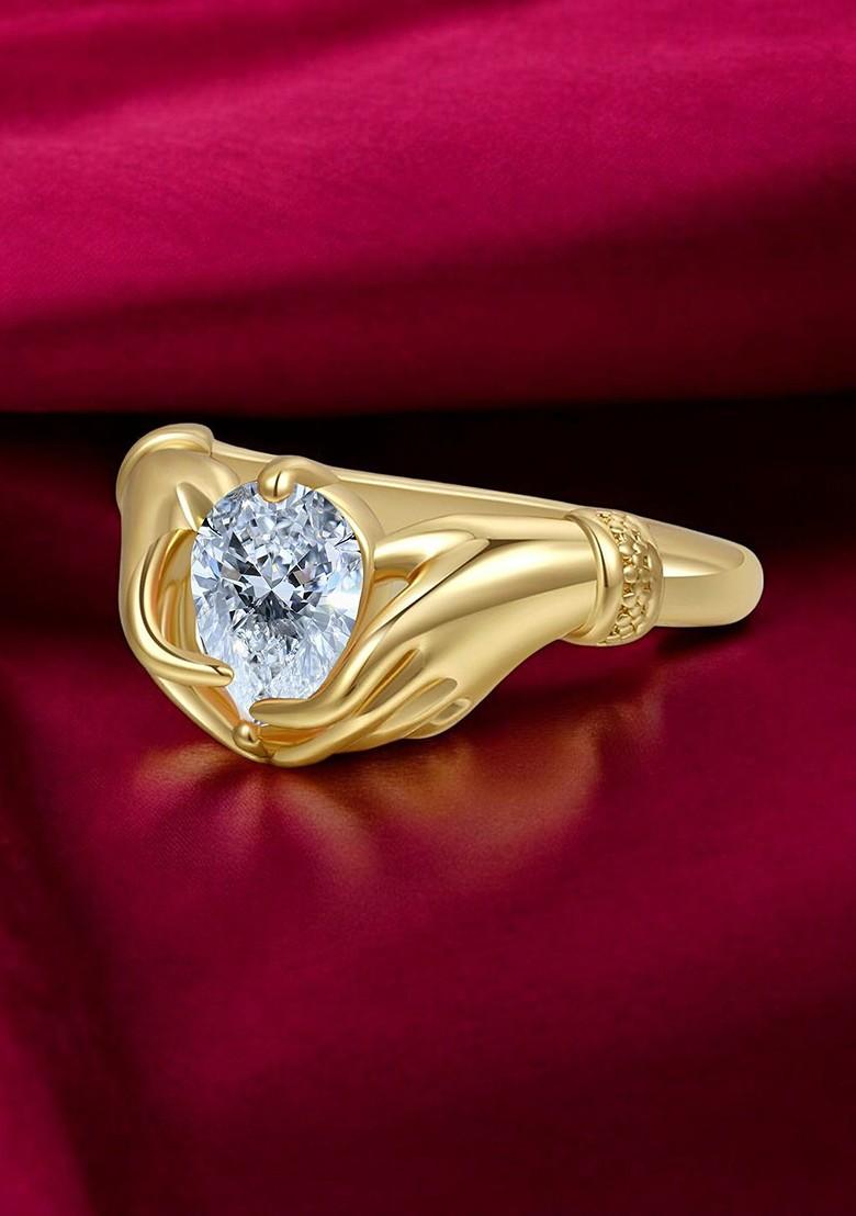 Gold Studded Gold Plated Rings