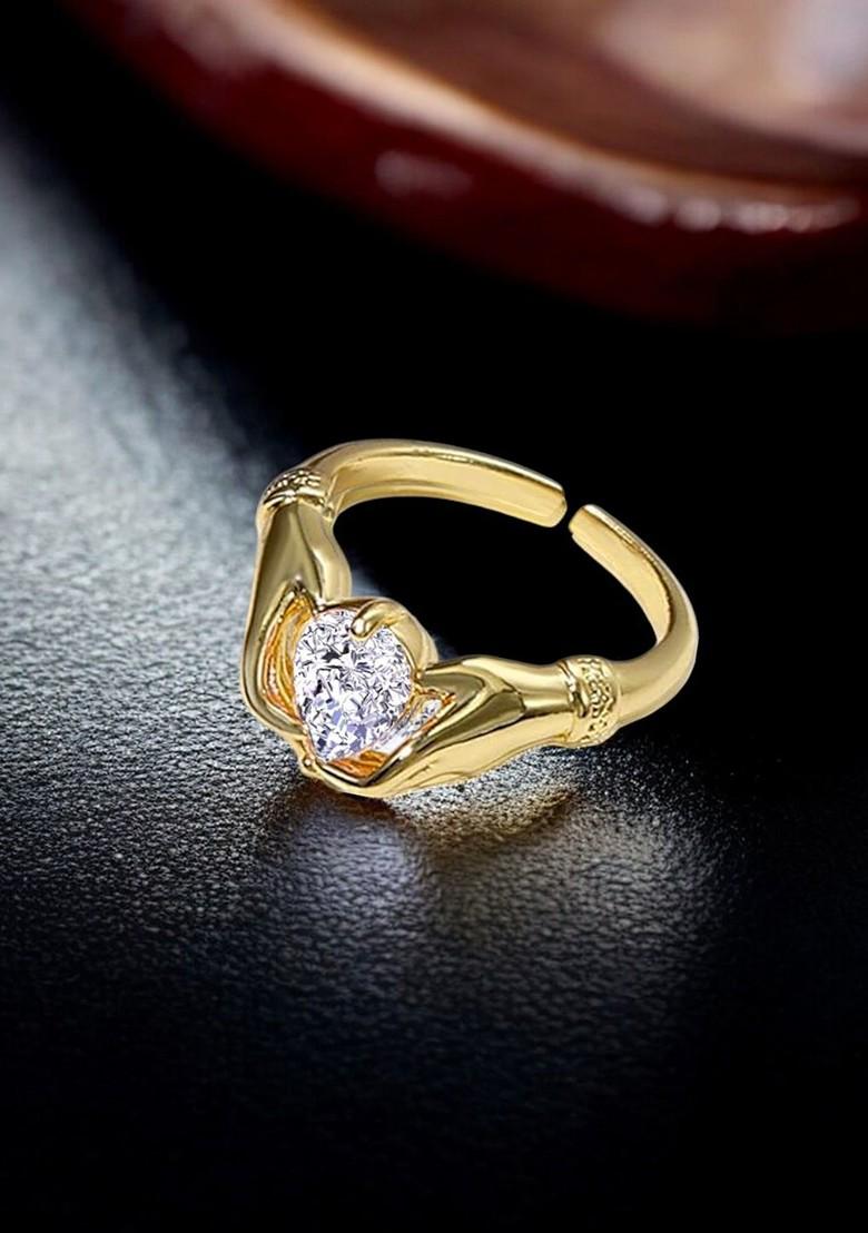 Gold Studded Gold Plated Rings