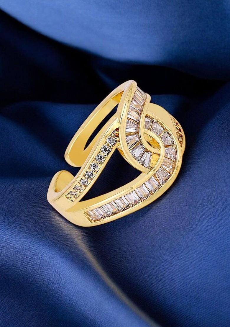 Gold Studded Gold Plated Rings