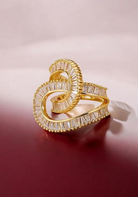 Gold Studded Gold Plated Rings