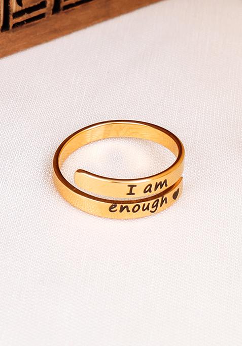 Gold Plated I Am Enough Ring