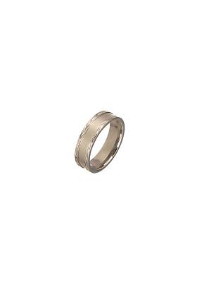 Men Silver Plated Textured Finger Ring