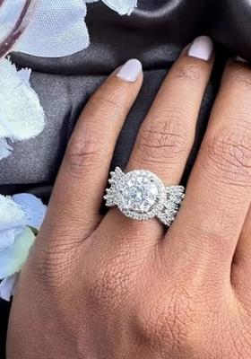 Silver Bold Big Round Ad Statement Ring For Women With Sparkling Finish