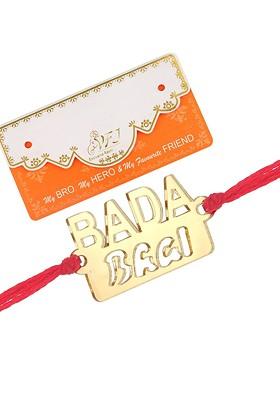 Gold Set Of 2 Bhai Charm Rakhis For Men