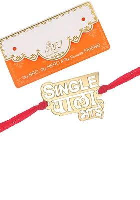 Gold Set Of 2 Thread Rakhis With Roli And Chawal For Women