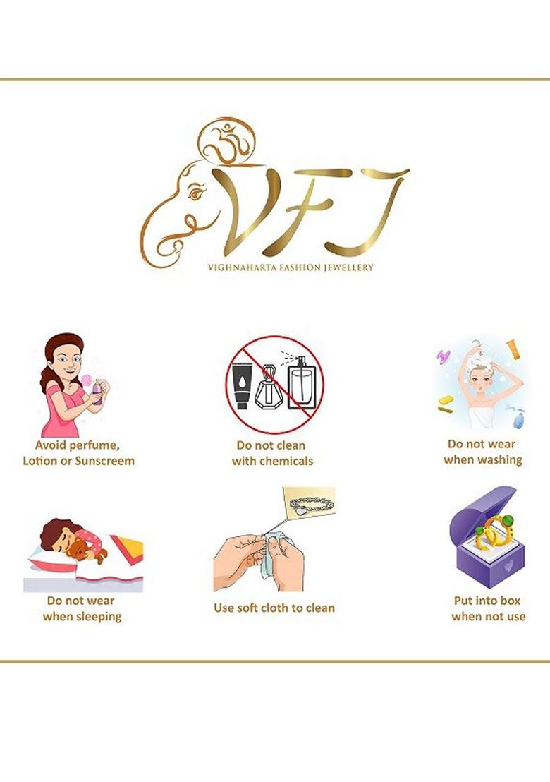 Gold Men Gold And Rhodium Plated Cz Studded Omkareshwar Charm Rakhi