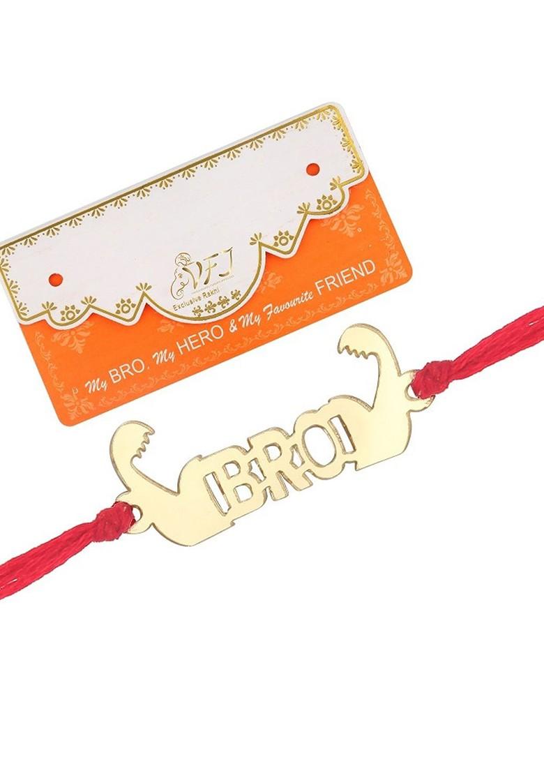 Gold Set Of 2 Thread Rakhis For Women
