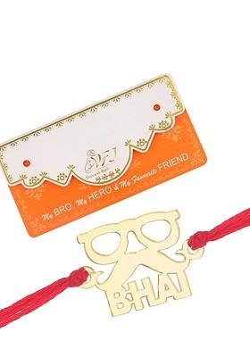 Gold Set Of 2 Bhai Charm Rakhis For Men