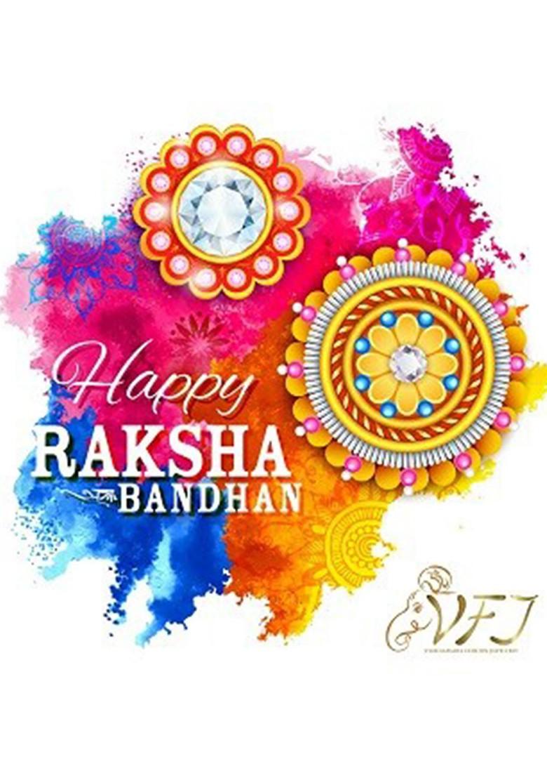 Gold Men Gold Plated And Rhodium Plated Cz Studded Jai Ambe Mata Rakhi