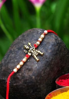 Gold Set Of 2 Charm Detail Rakhis For Women