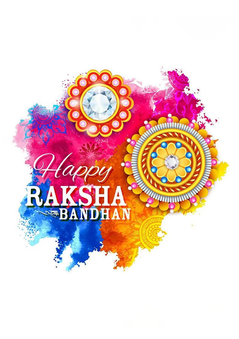 Blue Mens  Gold And Rhodium Plated Evil Eye Thread Rakhi