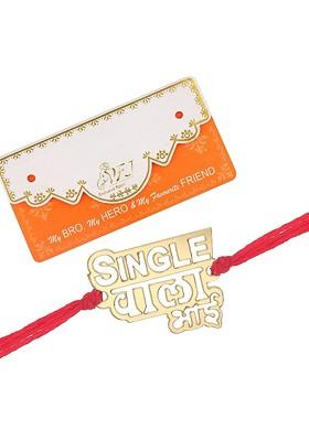 Gold Men Set Of 2 Bhai Charm Studdedrakhis With Rolichawal And Card